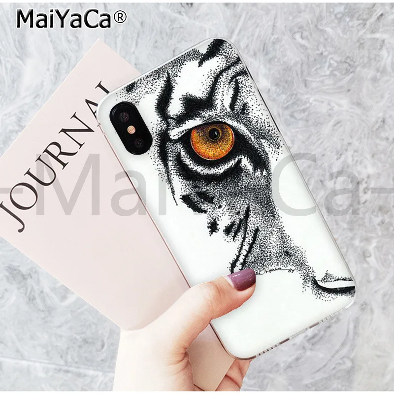 A14 MaiYaCa милый чехол для телефона модный Тигр Леопардовый принт пантера для iphone 11 pro 8 7 66S Plus X 5S SE 44S XS XR XS max - Цвет: A14