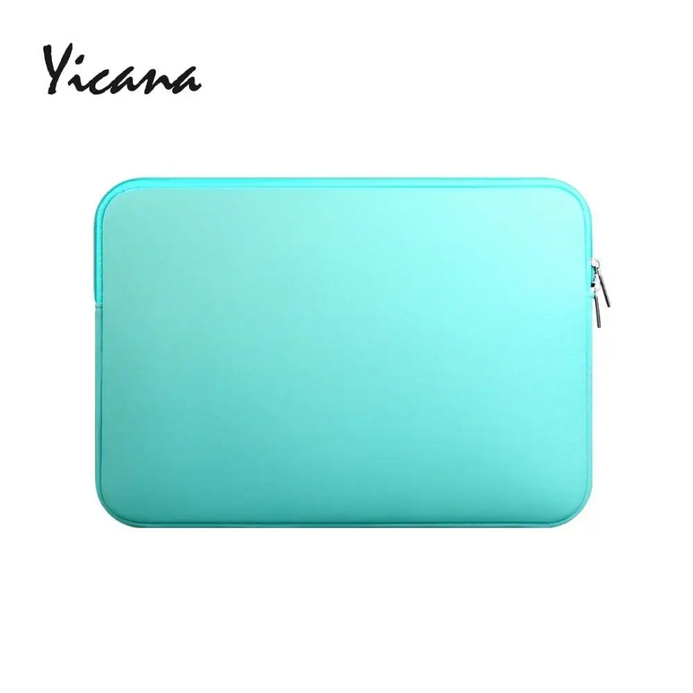 Чехол Yicana для ноутбука 11, 12, 13, 14, 15,6 дюймов, MacBook Air Pro, ультрабук, ноутбук, планшет, компьютер, портативная мягкая сумка на молнии - Цвет: Sky Blue