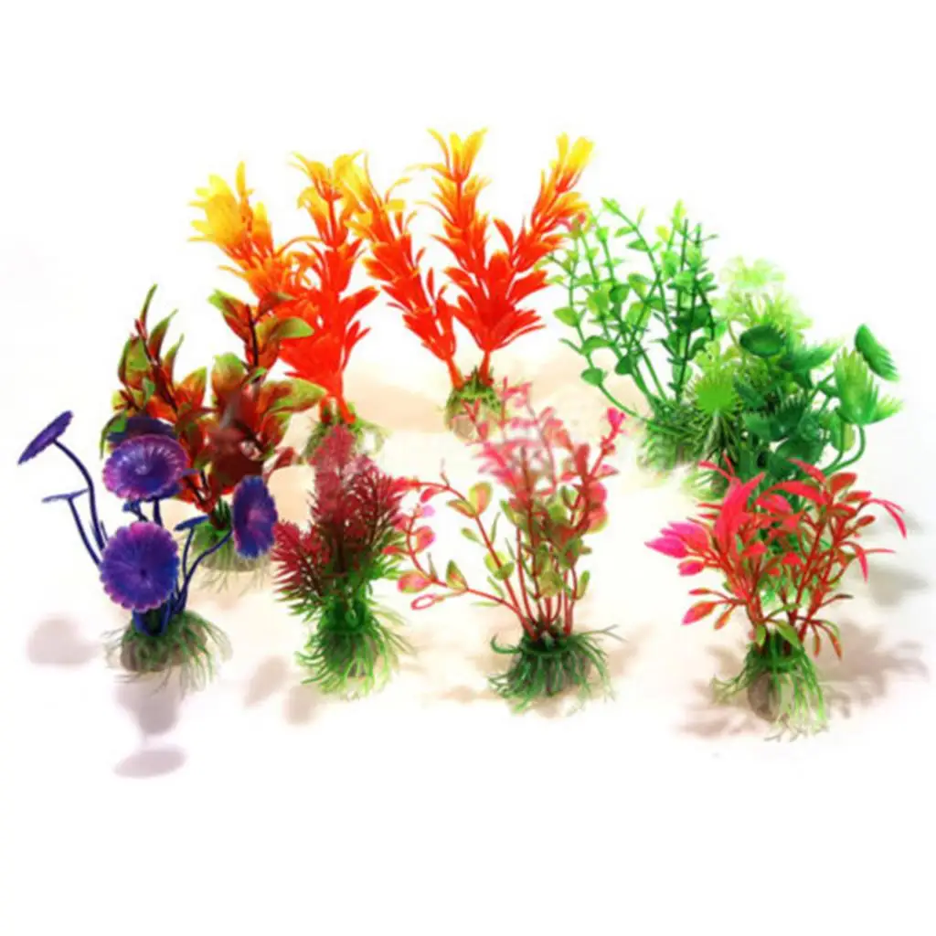 

High Quality Plastic Mixed Artificial Aquarium Submarine Fish Tank Water Plant Ornament