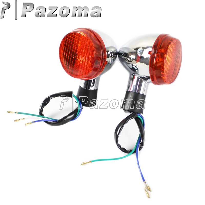 Мотоцикл Pazoma E13 хромированный Передний фонарь для поворота янтарный светильник
