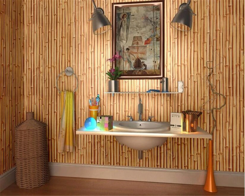 Новые китайские 3D стерео бамбуковые 3d обои фон для изучения гостиной отеля