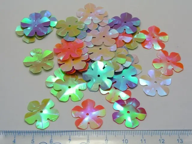 450 Mixed Color Flower loose sequins Paillettes 20mm sewing Wedding craft | Украшения и аксессуары