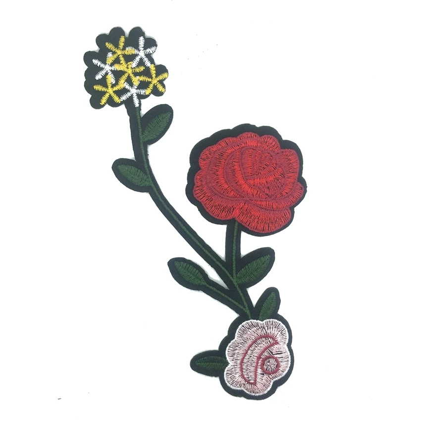 1 шт. кружевная нашивка с цветочной вышивкой|sew on patches|sew flowersapplique embroidered flower |