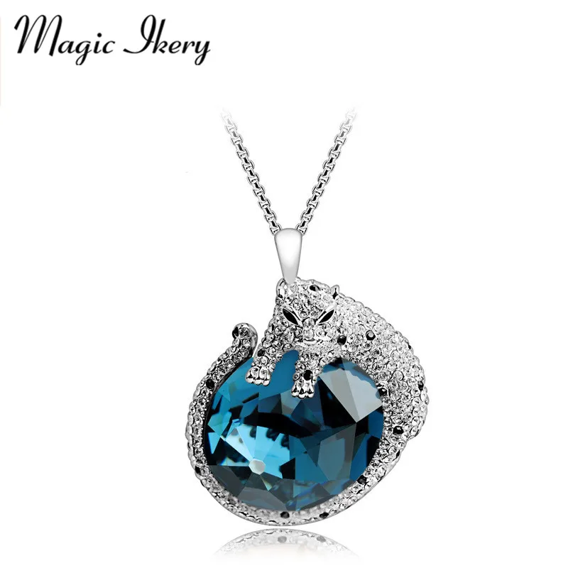 Женское длинное ожерелье с леопардовым принтом Стразы|fashion jewelry|jewelry fashionjewelry for women