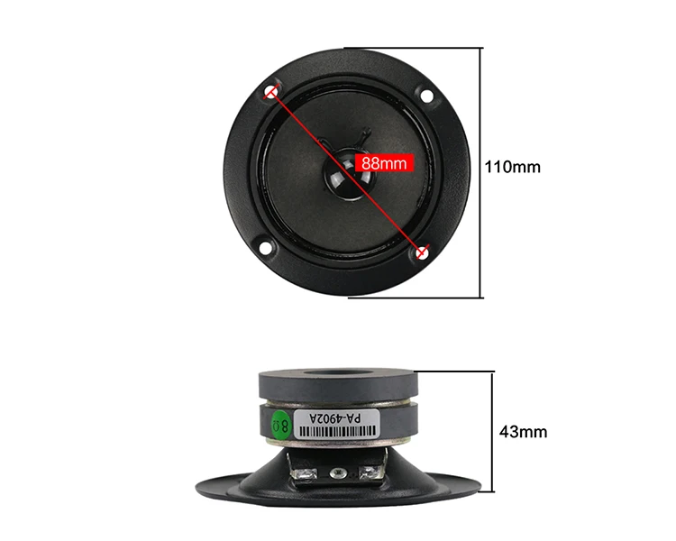 GHXAMP MD4902A-BMB твитер динамик 8OHM 30W Kara ok звук тройной громкоговоритель HIFI 800 hz-20 khz 2 шт