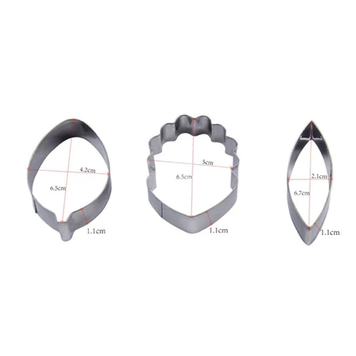 3Pcs Stainless Steel Biscuit Sugarcraft Cake Mold Fondant Christmas Flower Cookie Cutter Decorating Tools | Дом и сад
