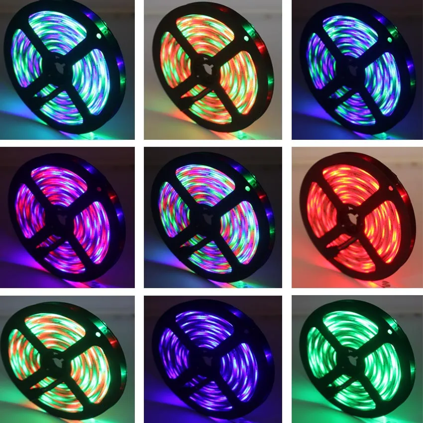 IKVVT RGB Светодиодная лента 5 м 10 15 SMD 2835 Диодная Лента светодиодная с 24 клавишным