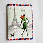 Miss Love To Travel модная 3D обложка для паспорта, красная и синяя граница ПВХ кожаный держатель для паспорта кредитница 14*9,6 см