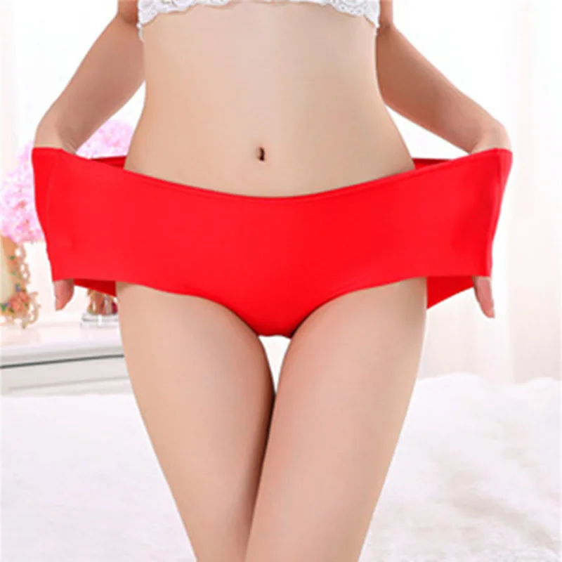 One piece seamless Ice silk Cool Summer Style Underwears Women Panties Plus Size 7XL Sexy lingeries women's briefs