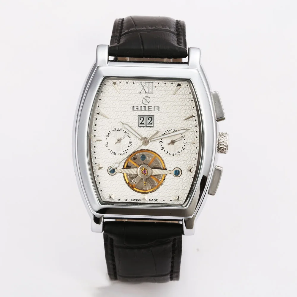 Часы мужские механические с турбийоном ремешком на руку|goer watches|goer watch watchesgoer