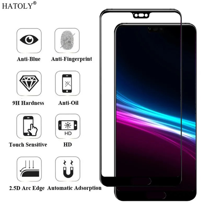 2 шт Стекло Huawei Honor 10 закаленное стекло защита экрана полное покрытие COL AL10