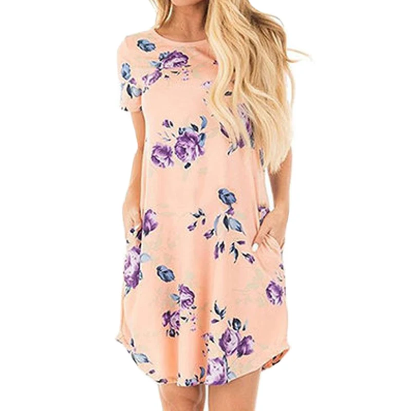 Pregnancy Clothes For Women 2018 Summer Short Sleeve Casual Loose Print Dresses Plus Size Maternity Clothings Vestidos | Мать и ребенок