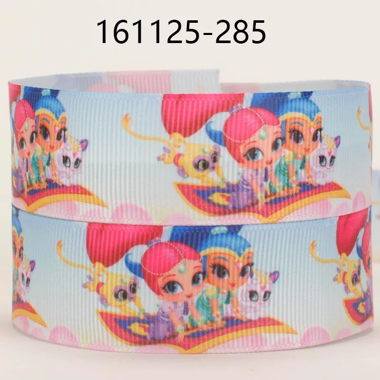 NEW 50 yards cartoon Shimmer and Shine girl printed grosgrain ribbon free shipping | Дом и сад