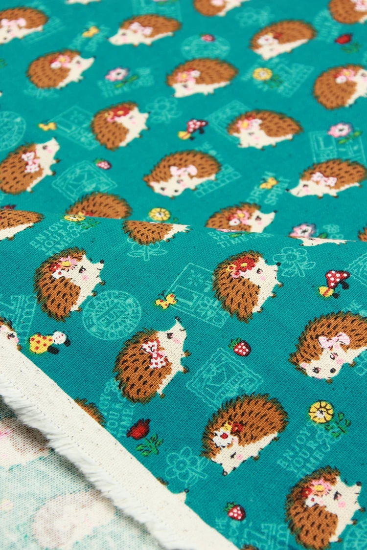 45X110 см(половина ярда) милый маленький ежик, Плотная хлопковая ткань для маленьких мальчиков, одежда домашний текстиль, наволочка, сумка, Sewing-BK441