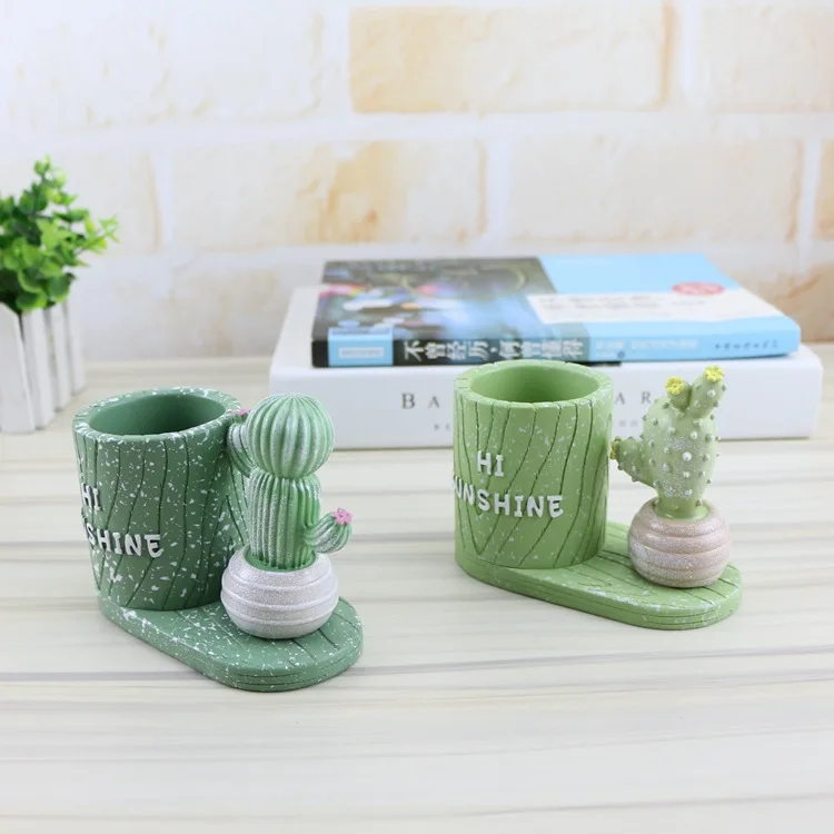 Кактус растение полимерное украшение креативный домашний держатель для ручек
