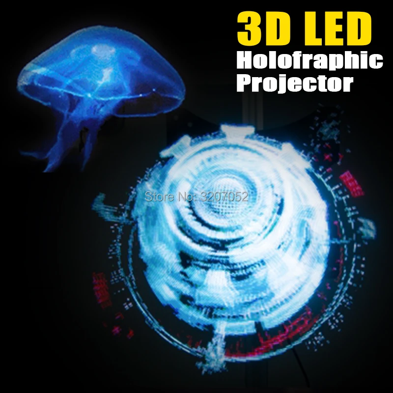 Светодиодный голографический проектор портативный проигрыватель 3D дисплей
