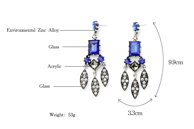 Длинные Стильные благородные женские шикарные серьги для вечеринок