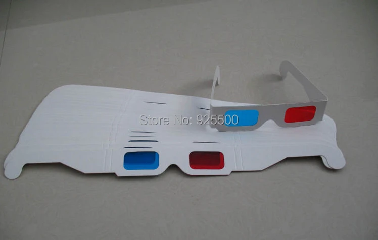 DHL SHIPPING !!!Cheap wholesale White Paper Children Red Cyan Blue 3D glasses For movies games Support Drop Shipping|glasses back|glasses suitpaper |