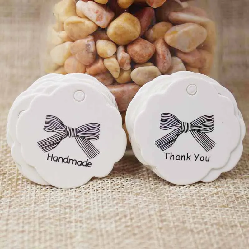 3 см в форме цветка крафт/белый подарок/конфета/свадьбы украшения этикетки ручной