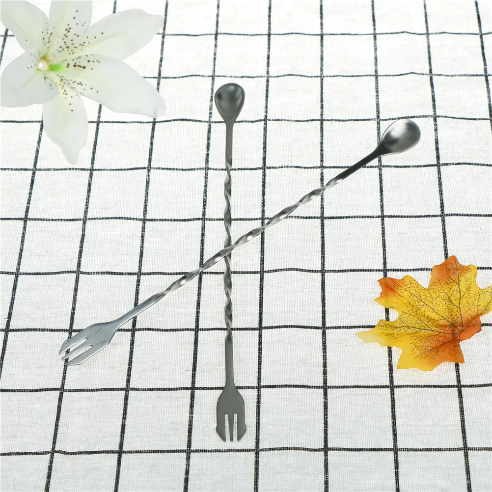 

Stainless Steel Cocktail Bar Spoons Muddler Stirrer Stirring Twisted Mixing Spiral Pattern Drink Mixer Shaker Spoon