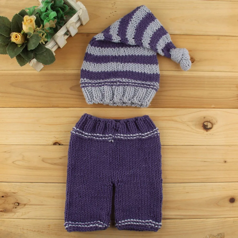 Puseky Мягкая вязаная шапка и штаны ручной работы набор аксессуаров для детской