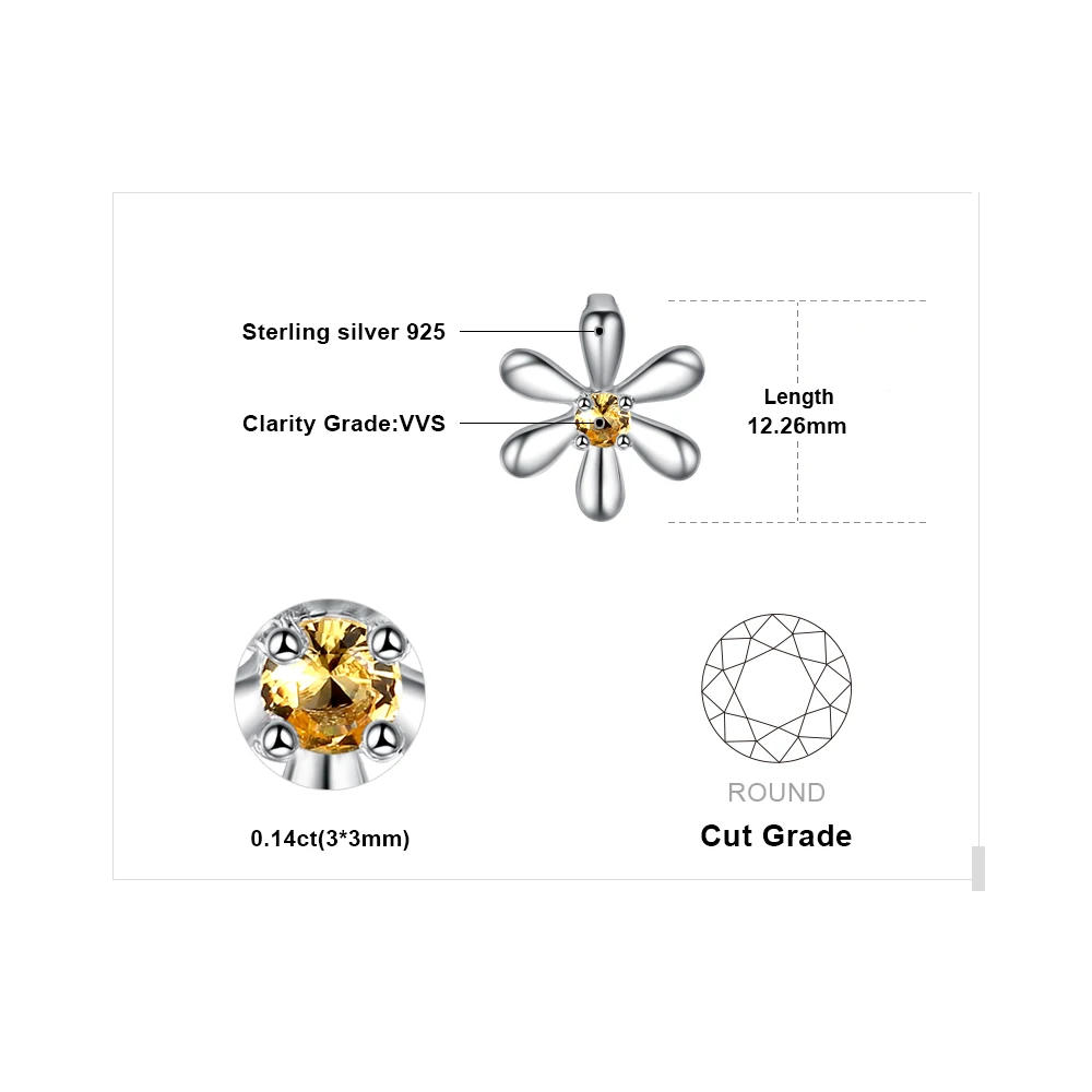 Jewelrypalace цветы 0.1ct создан оранжевыми сапфирами кулон Цепочки и ожерелья