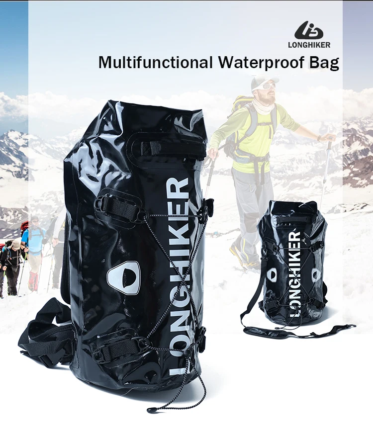 LONGHIKER 30L/20L ПВХ пляжный Водонепроницаемый Сухой Рюкзак Сумка для плавания водонепроницаемый непроницаемый речной треккинг Рафтинг сумка спортивные