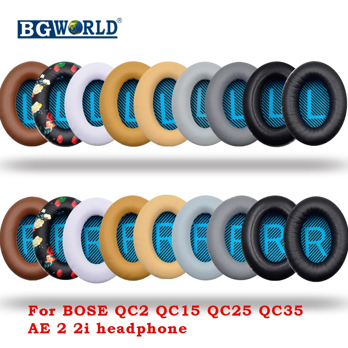 Bgworld Замена 1 пары протеиновых кожаных амбушюр для Bose QC2 QC15 QC25 QC35 AE 2 2i 2w SoundTrue SoundLink наушники