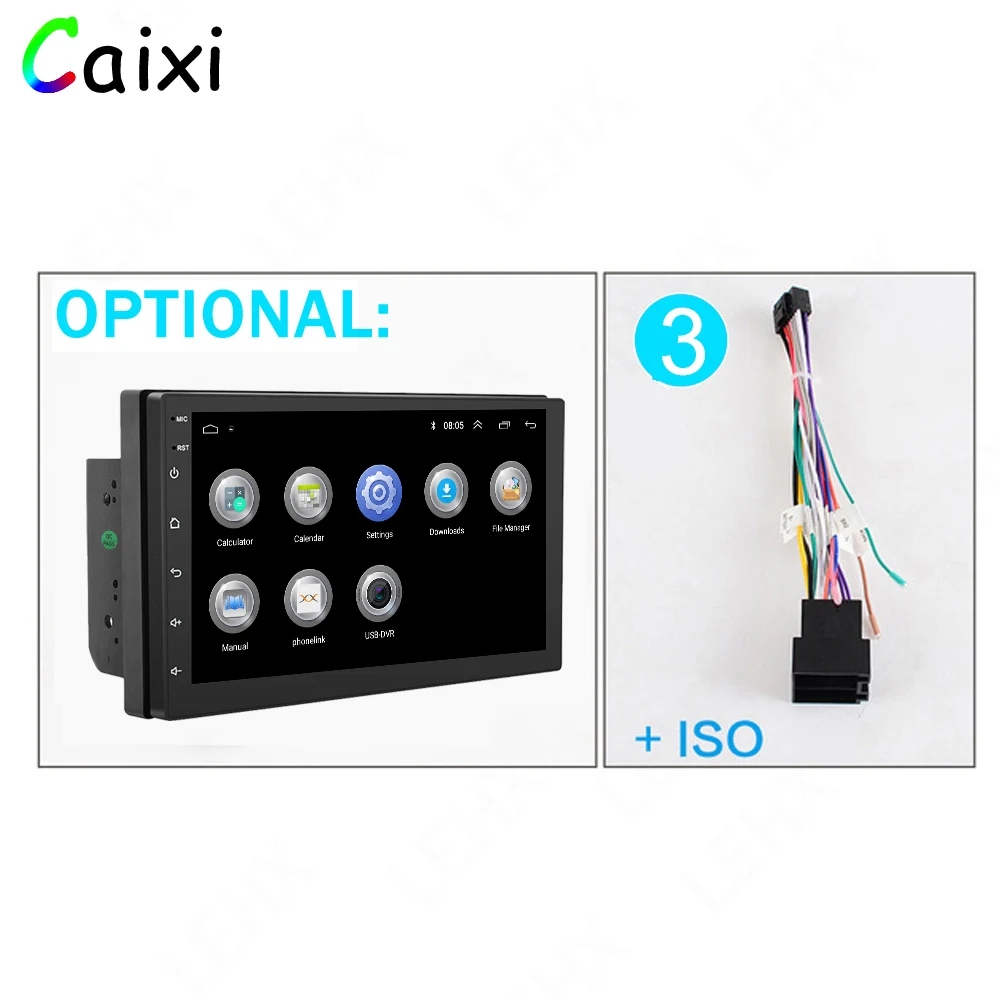 2DIN автомобильный мультимедийный плеер Andriod gps навигация HD Авторадио WiFi 2 USB " автомобильный аудио Радио стерео для VW Nissan Kia toyota - Цвет: Cx-705-ISO