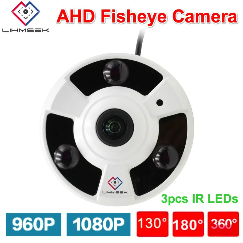 Lihmsek HD 1080P AHD камера Рыбий глаз объектив 130 180 360 градусов ИК инфракрасное ночное