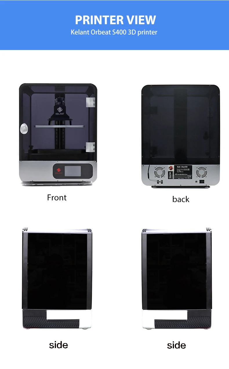 Kelant S400 lcd DLP 3d принтер s 8,9 дюймов 2K лазерный 3d принтер большой Фотон УФ Смола SLA светильник 192*120*200 мм impresora diy kit