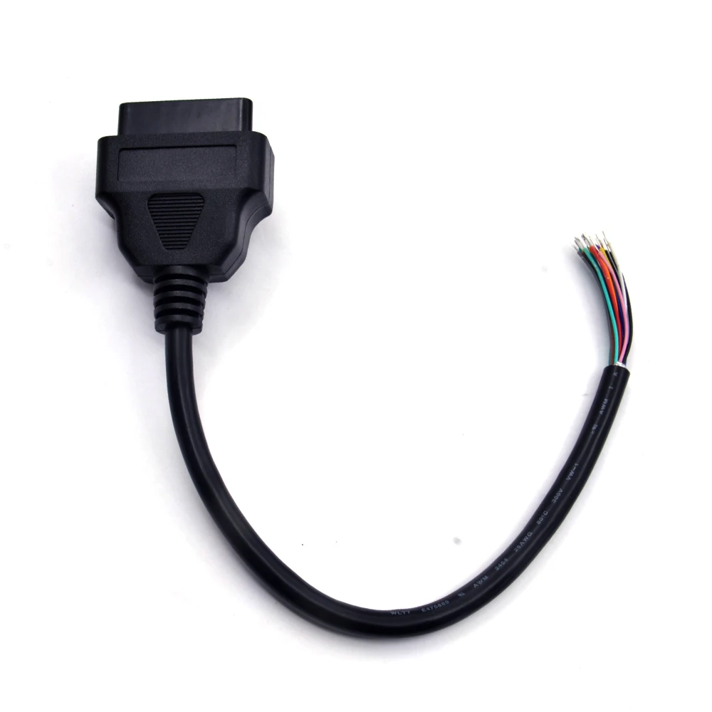 16 штырьковый разъем OBD2 для удлинительного адаптера ELM327 кабель OBDII EOBD ODB2 Pin адаптер