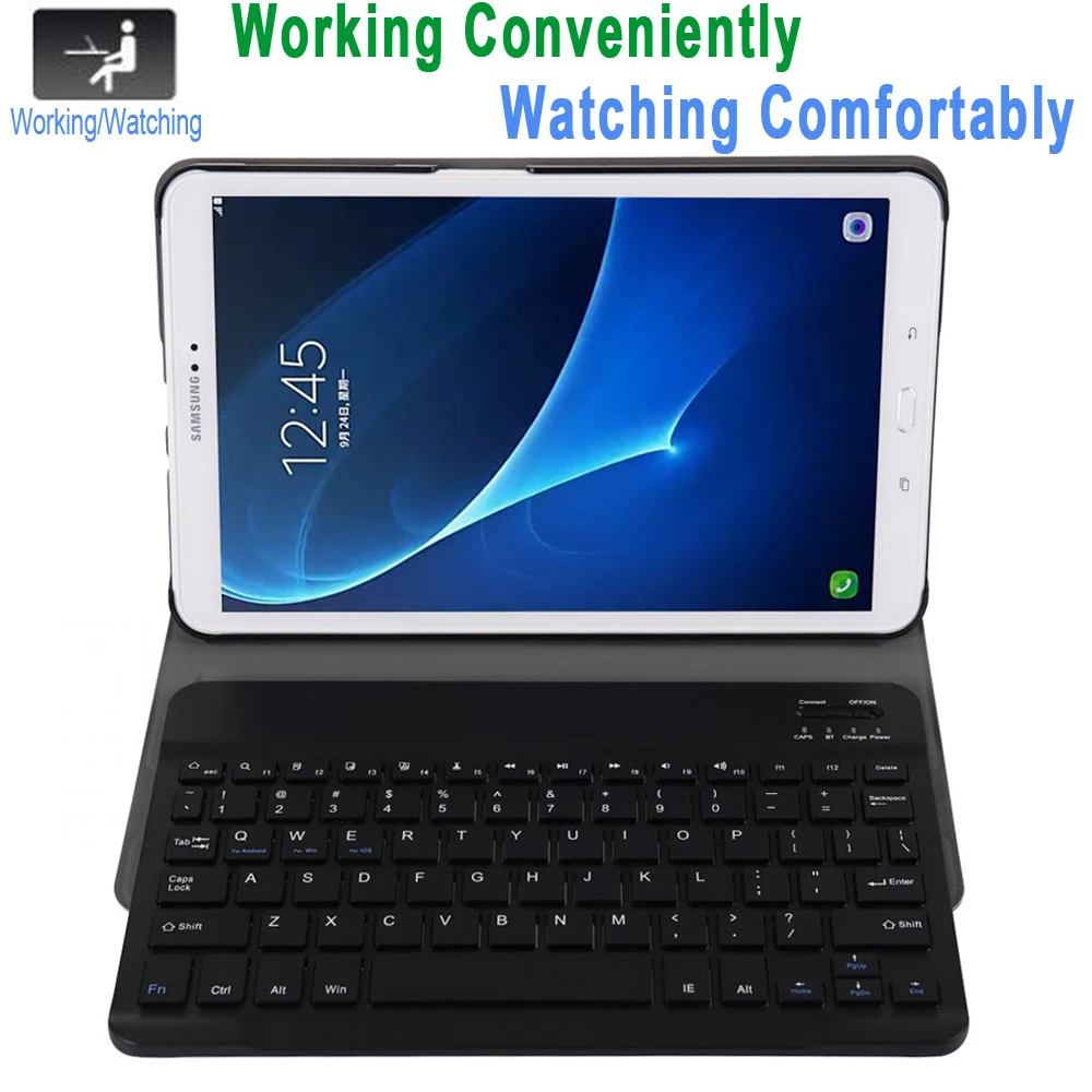 Чехол для Samsung Galaxy Tab A A6 10 1 2016 тонкий кожаный чехол с клавиатурой и Bluetooth T580 T585