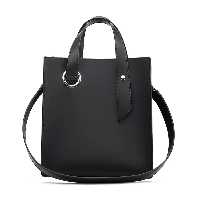 Bag Female New Female Handbag Korean Version of the Fashion Simple Wild Single Shoulder Bags Large Capacity Messenger Bag - Цвет: Black