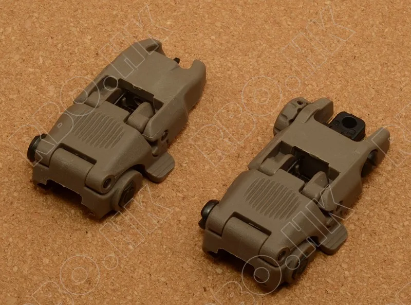 

Rifle Back up Front Rear Folding Sight for Picatinny Weaver Rail Mount Base De