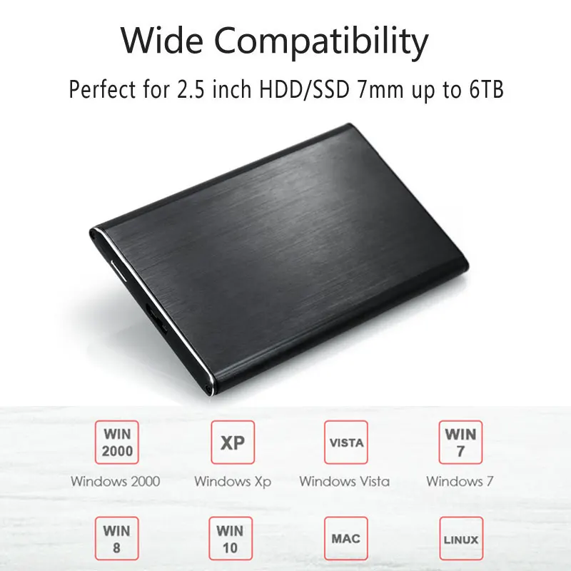Полный Алюминий SATA III для USB3.0 6 Гбит/с UASP 2 5 &quotВнешние 7 мм HDD/SSD жесткий диск