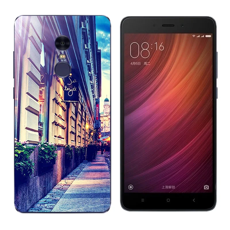 for Xiaomi Redmi Note 4 Case Soft TPU Back Cases 5.5&quot Silicone Cover Expression Printing Bag |