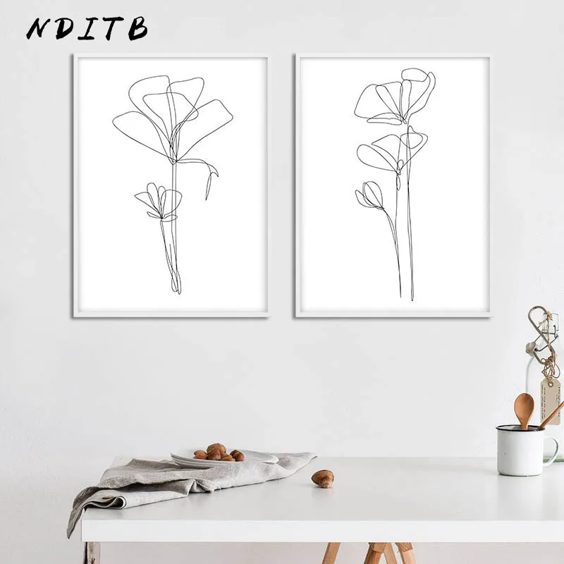 Абстрактный настенный плакат Matisse простой рисунок на холсте с изображением линий