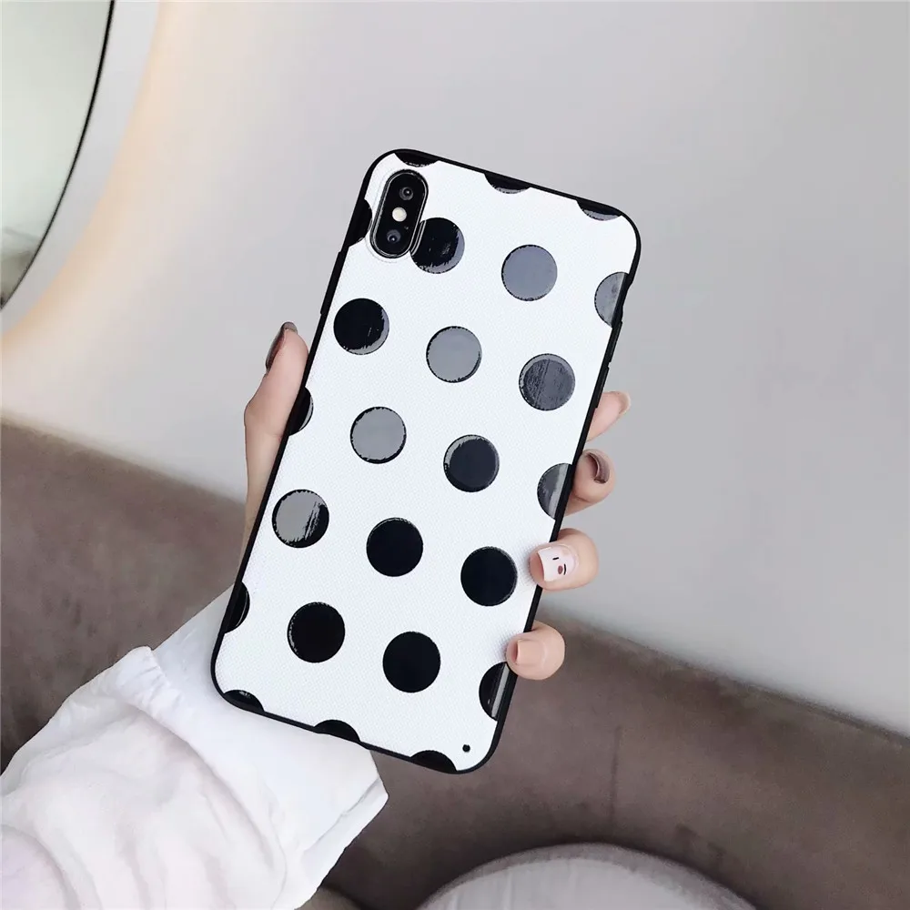 Черный, белый чехол для samsung Galaxy A80 A70 A50 A30 A20 A10 A 10 50 70 A30S с волнистыми точками и полосками для девушек и женщин, чехол на заднюю панель