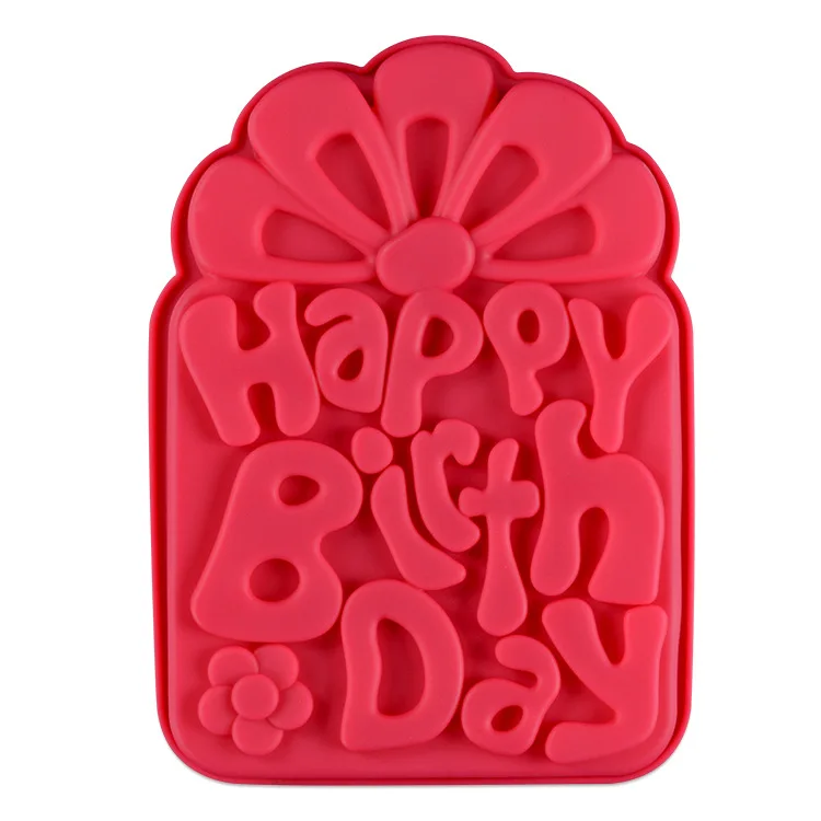 Happy Birthday Flower Nonstick Cake Mold Loaf Pan for Muffin and Bread Silicone Baking Mould | Tools