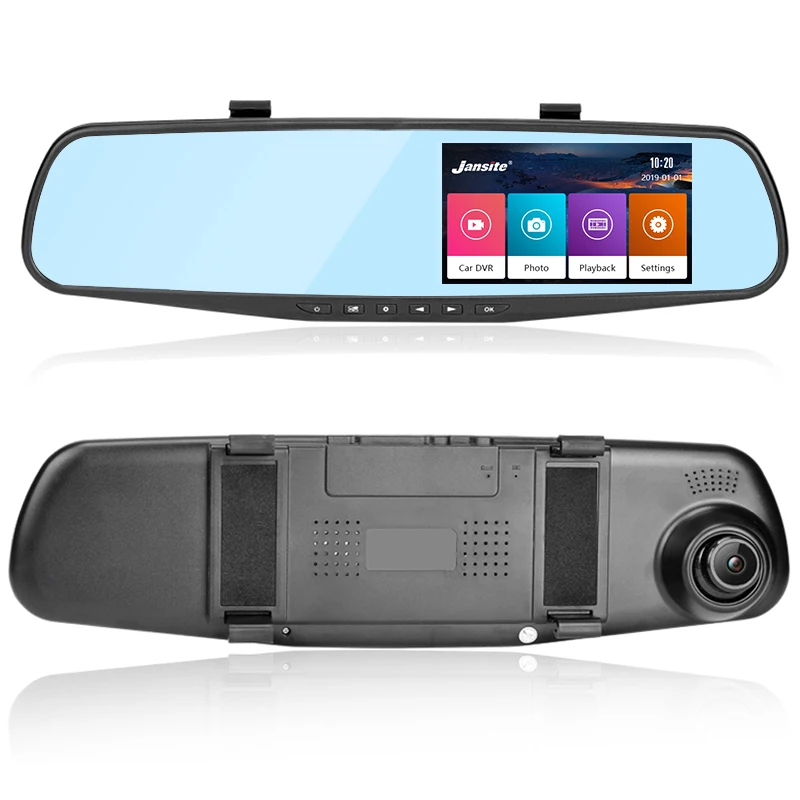Автомобильный видеорегистратор Jansite Dashcam с двумя линзами сенсорный экран