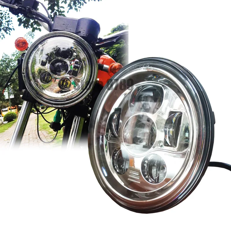 7 дюймов Мотоциклетный Универсальный головной светильник H4 LED Moto круглый