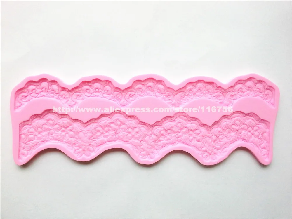 Новинка! Бесплатная доставка Большая ткань кружева силиконовая форма украшения