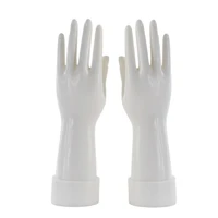 2pcs white female mannequin hand jewelry nail showcase watch ring bracelet gloves women left right stand display mannequin hands