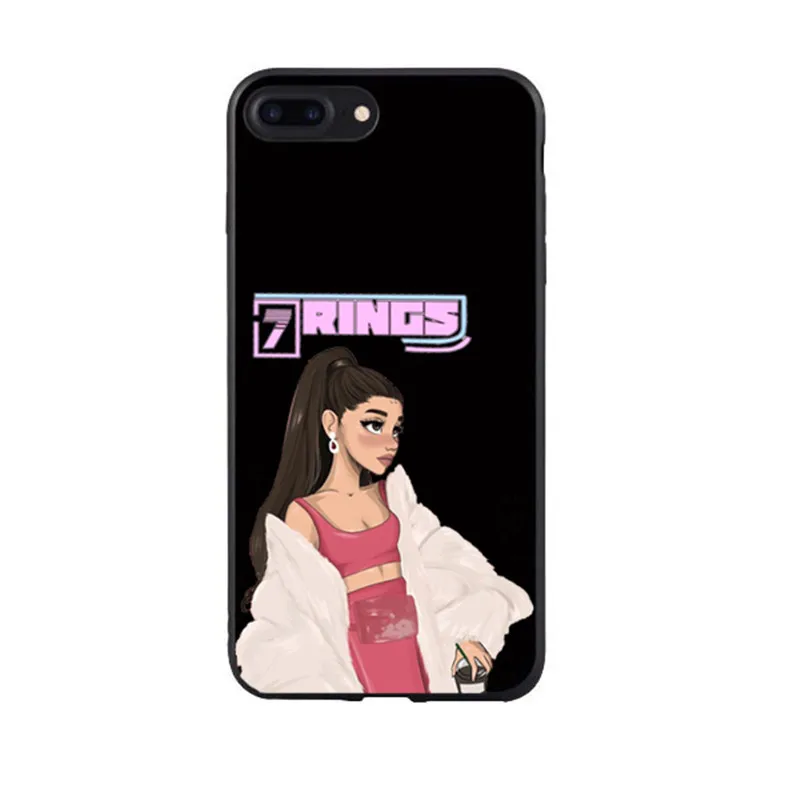 7 колец Thank U seguinte Ariana grande macio cores doces caso de telefone para Для iPhone 11 11PROMAX 6s 7 8 plus x XS XR XSMAX - Цвет: TPU