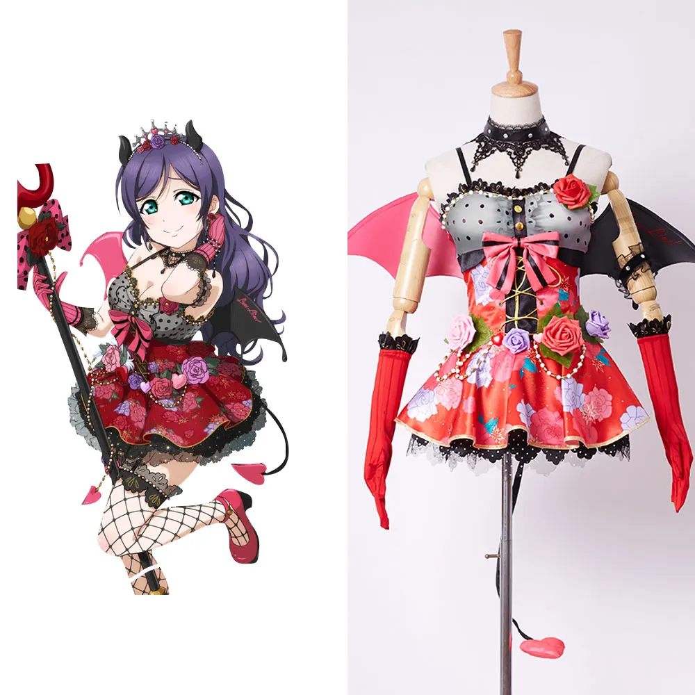 

Костюм для косплея Love Live New SR Nozomi Tojo Little Devil, трансформированная форма, костюм для косплея на Хэллоуин, полный комплект