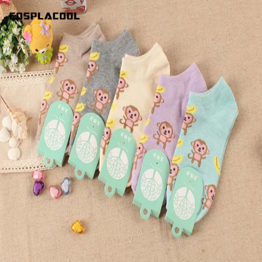 [COSPLACOOL] милые носки с мелким носком Высококачественные женские 5 цветов Новинка