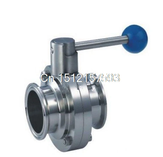 

Sanitary TriClamp Butterfly Valve, size:1.5" /1"/ 3/4", SS304 ,TC-Clamp