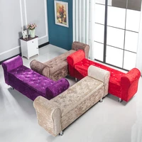 multifunctional storage stool chair bedroom bed end stool storage bench fabric shoe bench household sofa bench pouf taburete