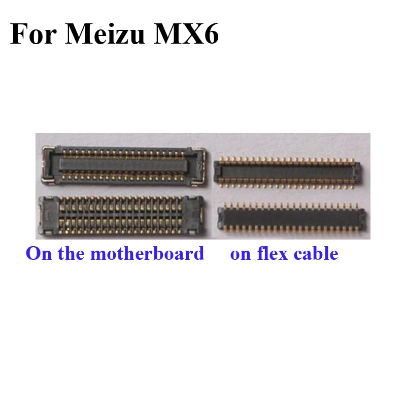 Соединитель FPC ForMeizu MX6 MeizuMX6, ЖК-дисплей, экран на гибком кабеле, материнская плата для Mei zu MX6 MX 6, 2 шт.